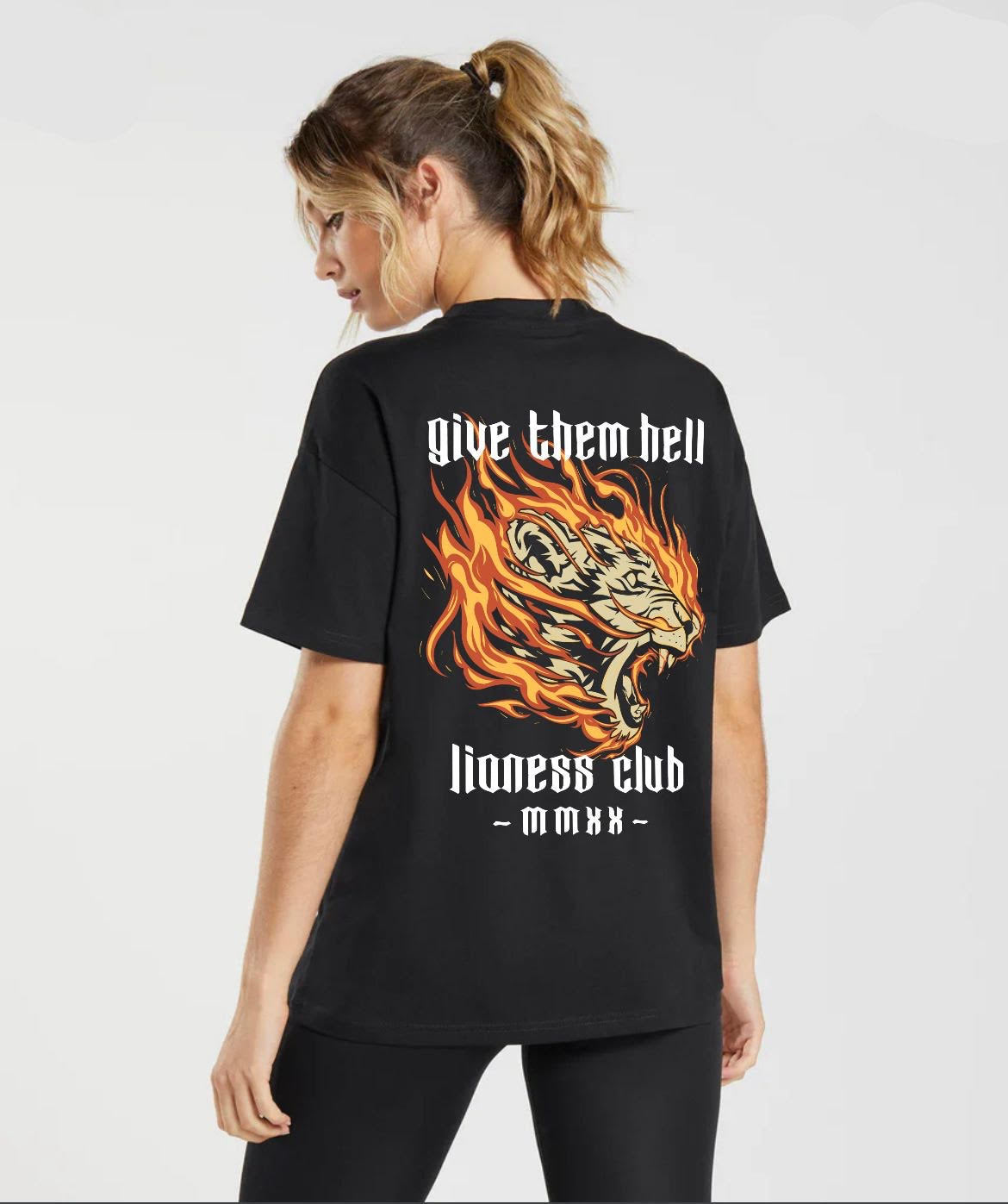 GIVE THEM HELL OVERSIZED TEE - BLACK – No Prince Charming